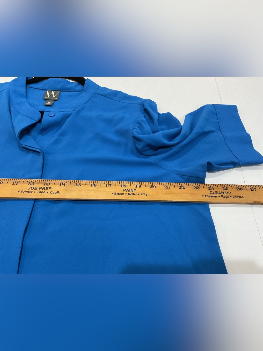 Worthington Vibrant Blue Button‑Up Blouse — Size XL (Like New) - Picture 5 of 6